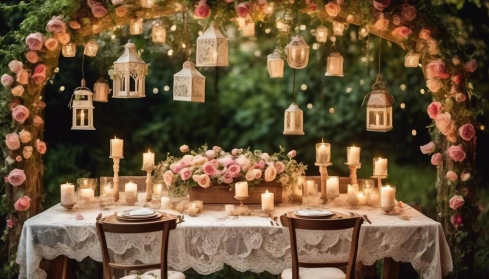 romantic garden wedding decor