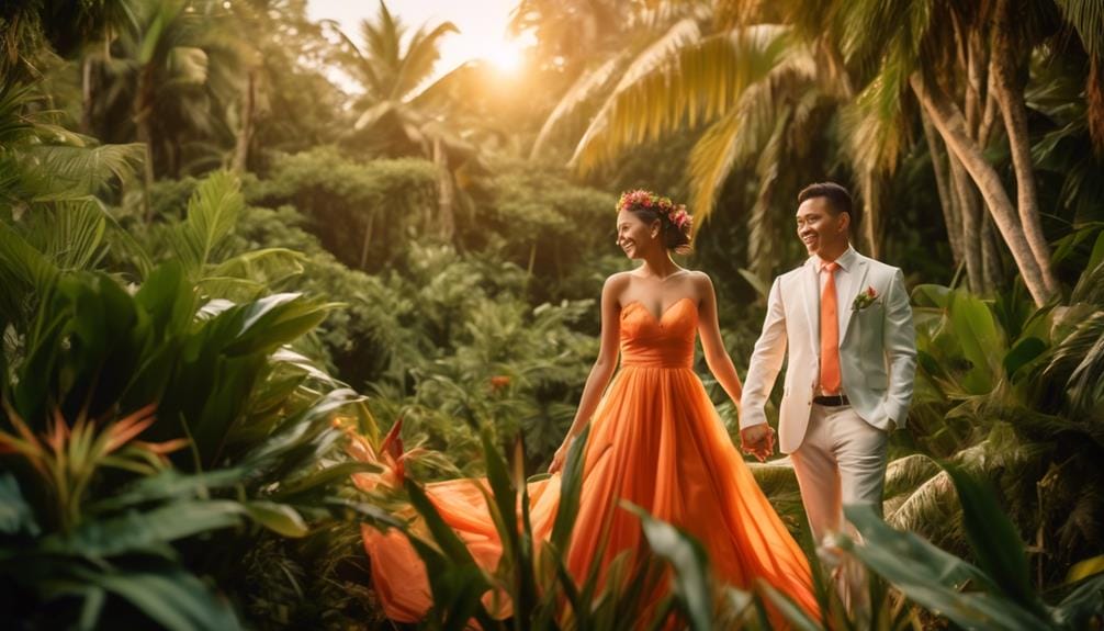 tropische bruiloftsfotografie uit eerste hand